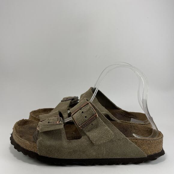 Birkenstock Arizona Slide Sandals Womens Size 39 US 8-8.5 Narrow Suede Soft FB - Picture 3 of 9